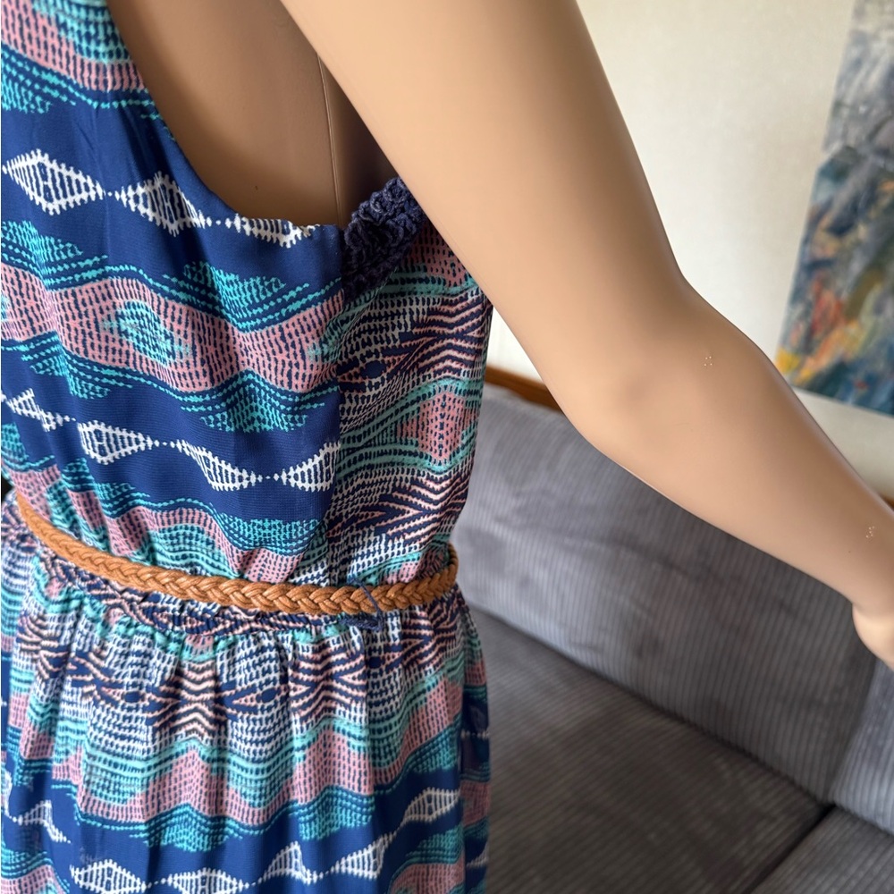 Lily Rose Blue and Pink Maxi Dress - Picture 12 of 15